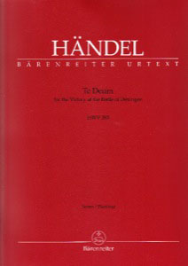 Te Deum HWV 283/ Full Score - Handel, George F.