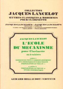 L’ ecole du Mecanisme pour Clarinette 2º - Lancelot, Jacques