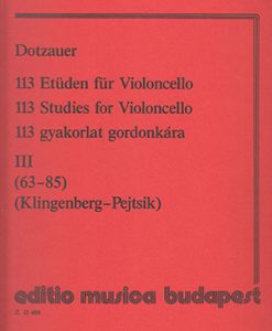 113 Studies for Violoncello III (63-85) - Dotzauer, J.J.F.