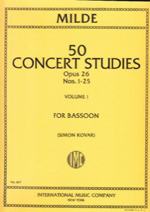 50 Concert Studies  Op.26 Vol.I Nºs 1-25 - Milde, Ludwig