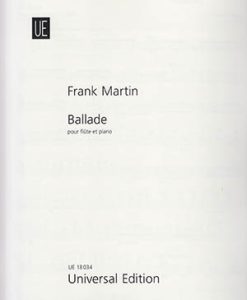 Ballade pour Flûte et Piano - Martin, Frank